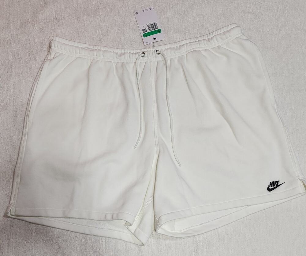 Nike Men's French Terry Flow Shorts XL white